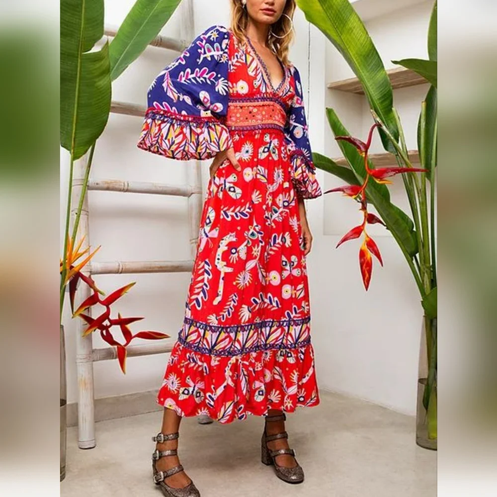 CeliaB Jules Midi Dress In Red - Picture 16 of 16